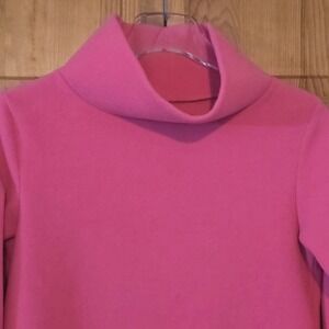 Dudley Stephens Sweater Womens XS Neon Hot Pink Fleece Park Slope Funnel Neck